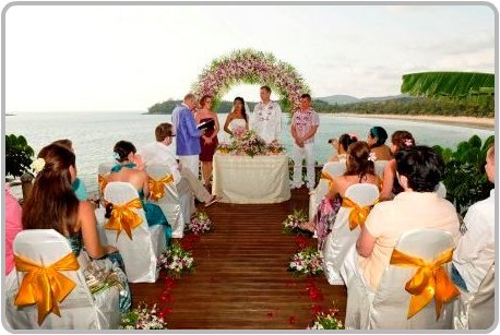 Special features of the villa wedding package include beautiful wedding 