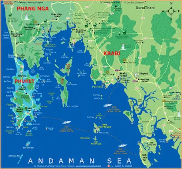 Map of Phuket