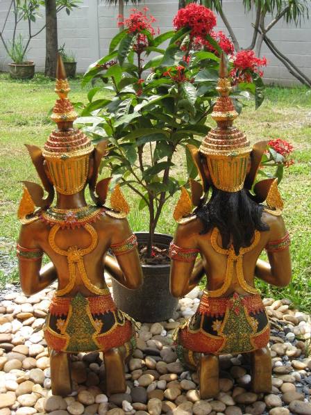 Multi Coloured Kneeling Teppanom Angels  - Back image