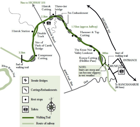 Map Of Hellfire Pass Waling Trail.