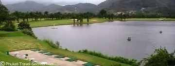 Water Hazard on the course at Loch Palm The lake at Loch Palm Phuket