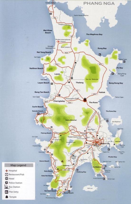 tourist map of phuket