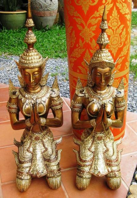 polished brass kneeling teppanom thailand souvenirs thai polished brass kneeling teppanom thailand souvenirs thai