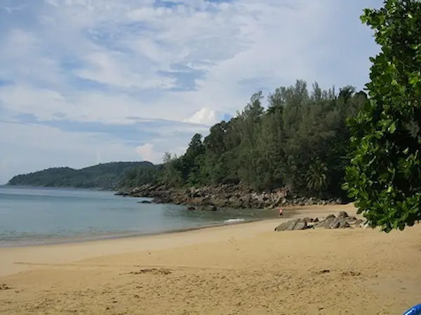 Looking north along the beach. Also known as Banana Rock Beach Banana Rock Beach Phuket