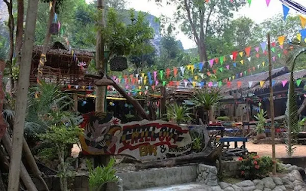 Relaxing at the Chill Out Bar at Ton Sai. Chillout Bar