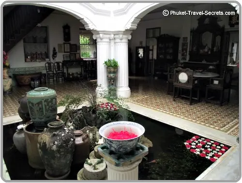 The inner courtyard is the centerpiece of Baan Chinpracha, Baan Chinpracha