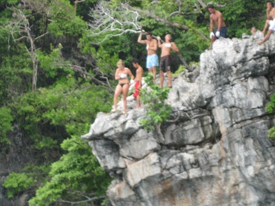 Cliff Jumping at Phi Phi Island Cliff Jumping at Phi Phi Island