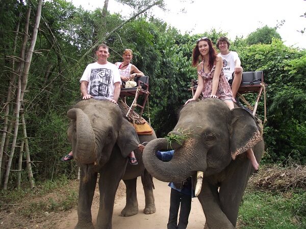 Elephant Trekking in Kanchanaburi Thailand.