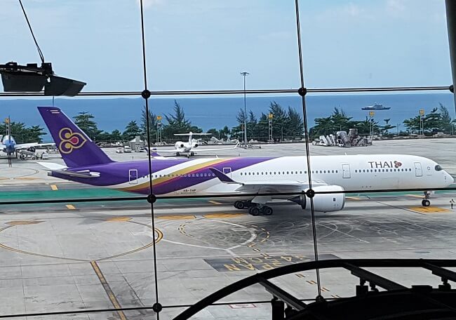 Thai Airways flight from Phuket Airport