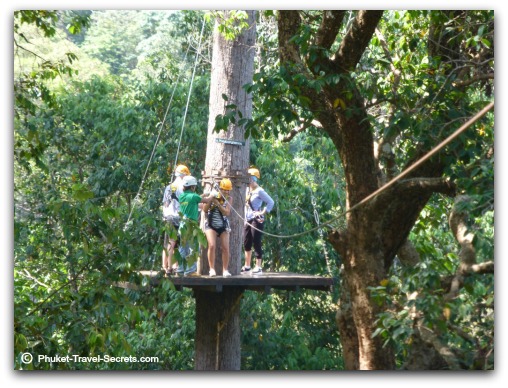 Platforms for ziplining Platforms for ziplining