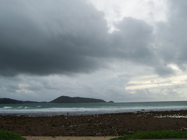 Low tide at Kalim Beach in Phuket.