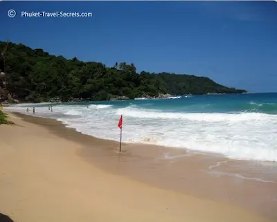 Looking south along Kata Noi Beach during the monsoon season. Kata Noi Beach