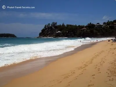 Looking north along Kata Noi Beach. The beach at Kata Noi