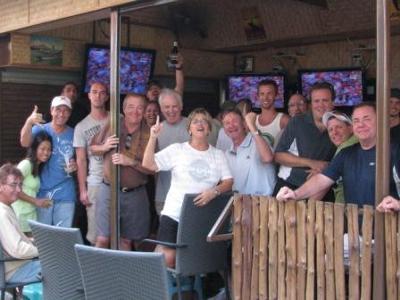 Duke's is a fun place to share a game with new friends!