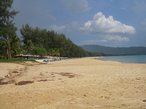 Looking south along Layan Beach