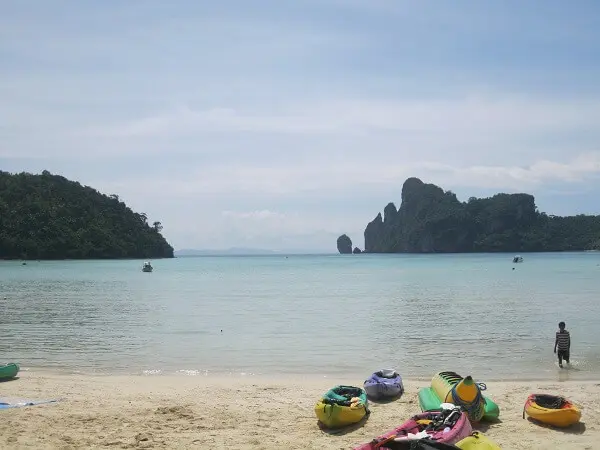 Beautiful Beach at the Phi Phi Islands Views of Loh Dalum Bay Phi Phi