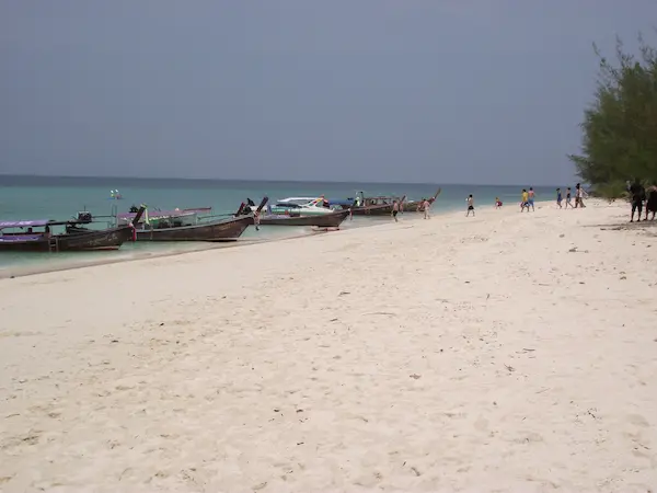 Longtail Boats anchored at Poda Island Poda Island Longtail boats