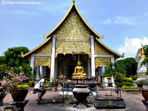 Main Viharn at the temple of the Great Stupa. Main Viharn at the temple of the Great Stupa.