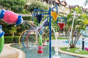 Kids splash park Marriott Resort & Spa Resort Merlin Beach kids splash area