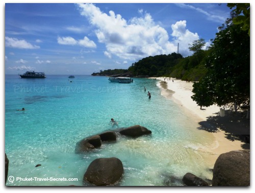 Beautiful clear waters at Ko Meang in the Similan Islands. Beautiful clear waters at Ko Meang in the Similan Islands.