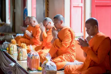 Buddhist wedding ceremony in Phuket Monks Blessing in Phuket
