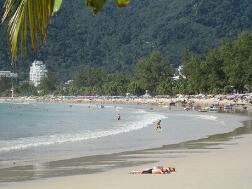 Looking north along the beach at Patong Beach Patong Beach, Phuket