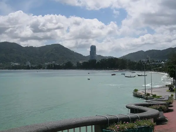 Patong Beach view from the southern end.