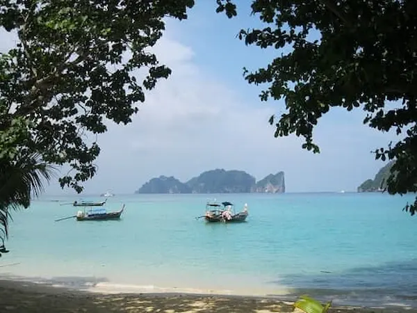 View of Phi Phi Ley from the beach access Phi Phi villa resort views