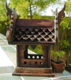 Hand carved X-Small Thai Spirit House