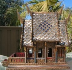 Hand Carved Thai Spirit House