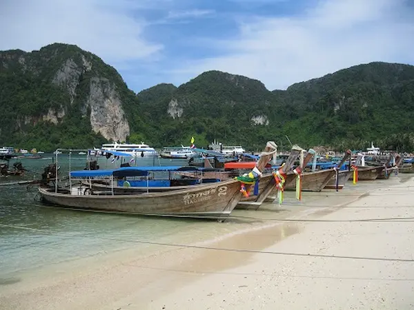 Pier area at the Phi Phi Islands Tonsai Bay at Ko Phi Phi