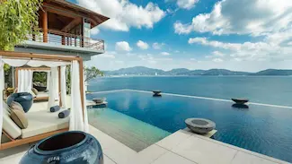 Views from the oceanfront villa