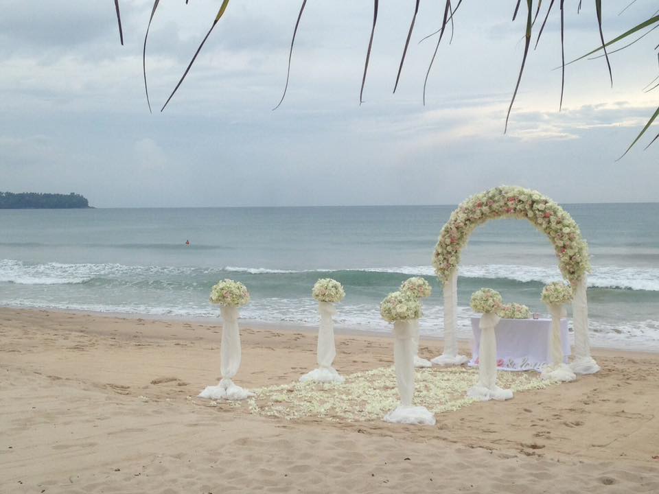 Designed by Toom from Wedding Flowers Phuket Floral Wedding arch