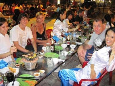 Enjoying the local food on our XO Foodie Tour