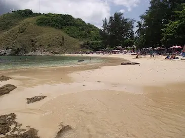 Looking north along Ya Nui Beach Phuket Yanui Beach headland